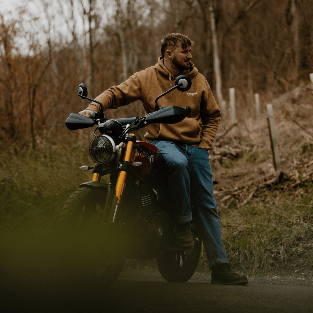 Uggly and Co Parts & Spares Acid Wash Heavyweight Motorcycle Hoodie