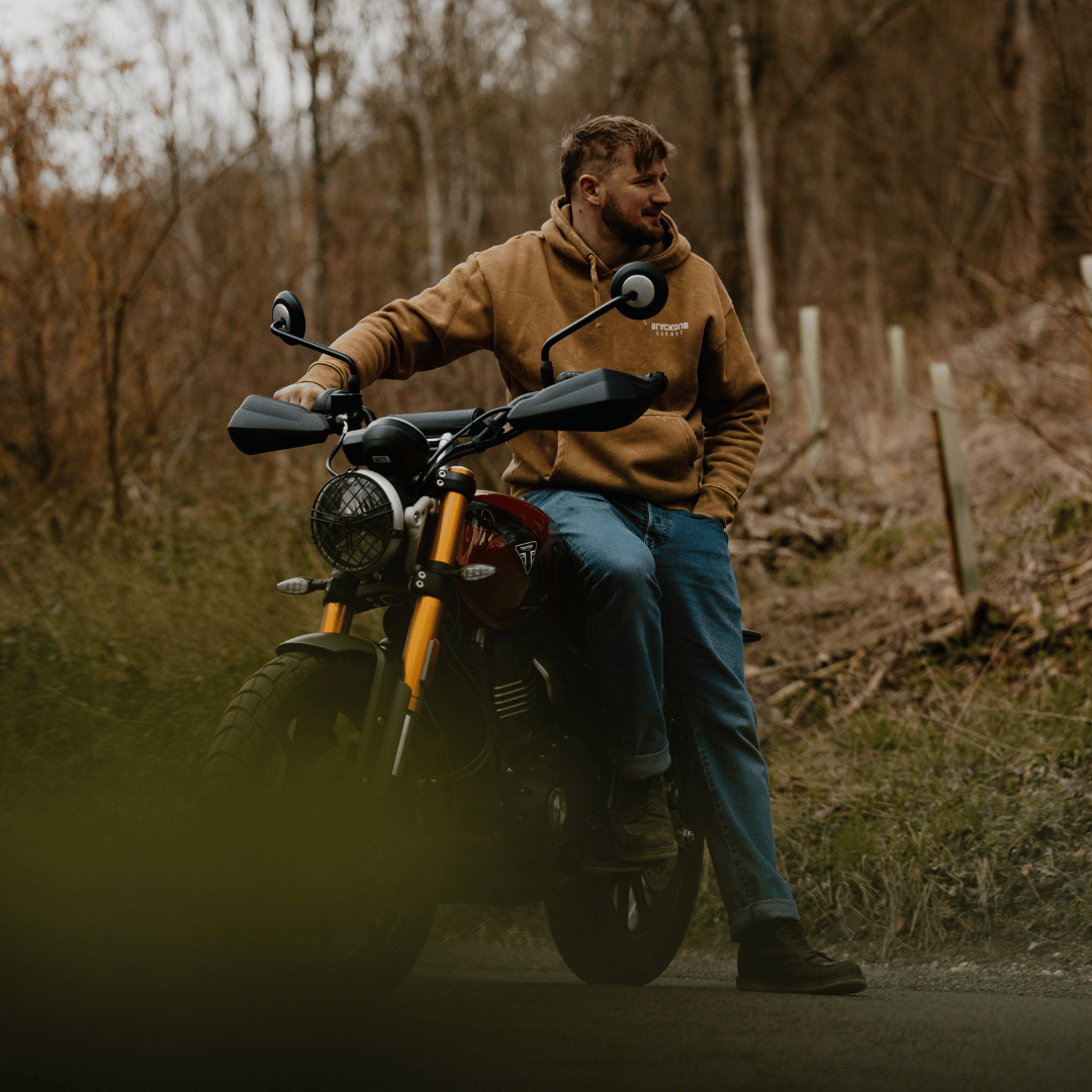Uggly and Co Parts & Spares Acid Wash Heavyweight Motorcycle Hoodie