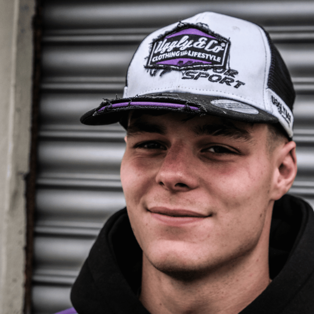 Uggly and Co x JDM Racing Purple Diamond Trucker Hat - Motorsport Cap