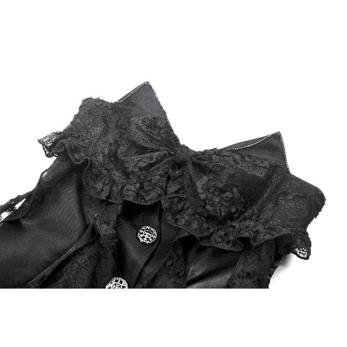 Dark in Love Sabine Gothic Layered Mini Dress | Lace Sweetheart Style