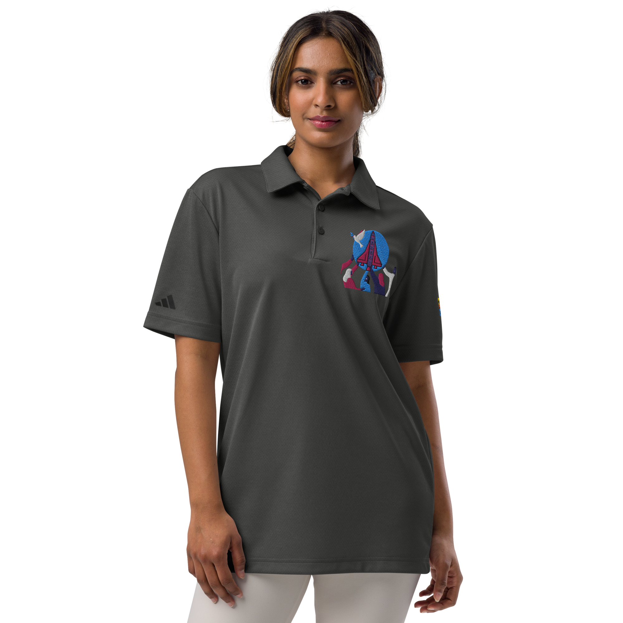 adidas space-dyed polo