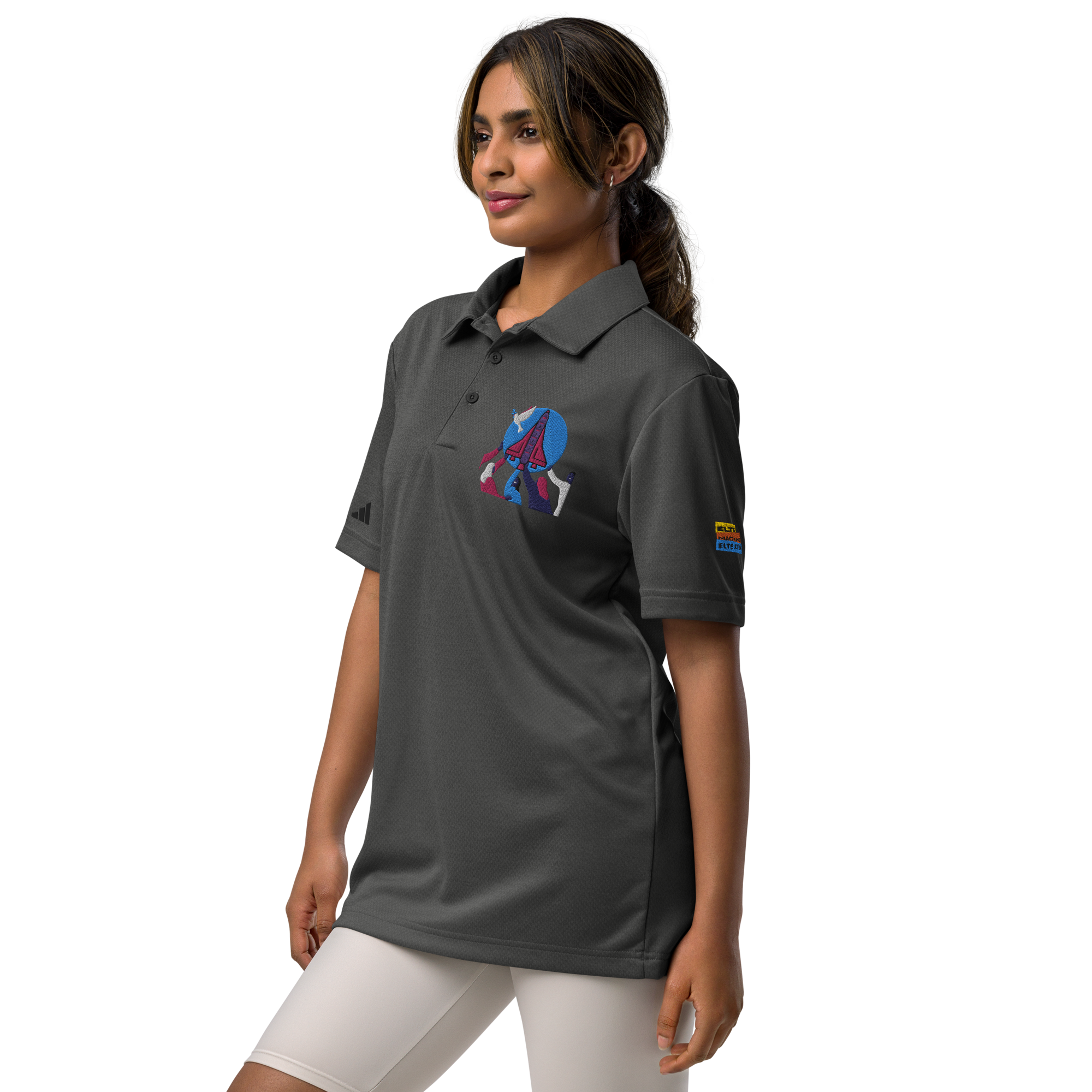 adidas space-dyed polo