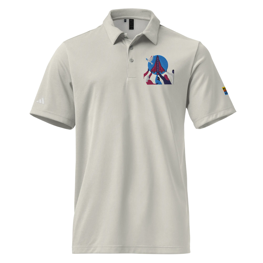 adidas space-dyed polo