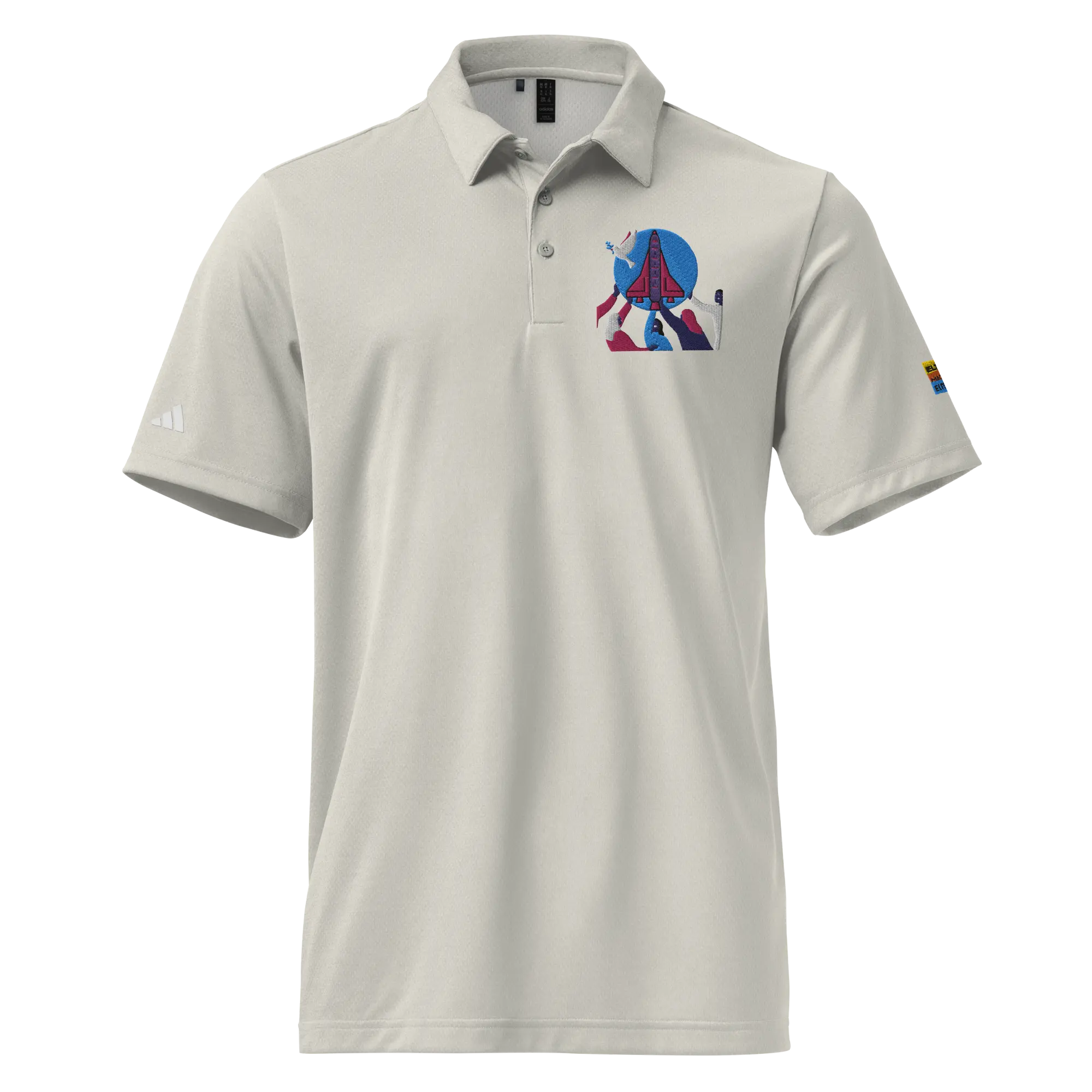 adidas space-dyed polo