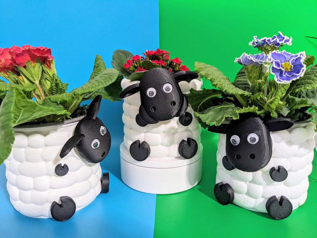 Chaddyverse Sheep Succulent Planter – 3D Printed Animal Plant Pot