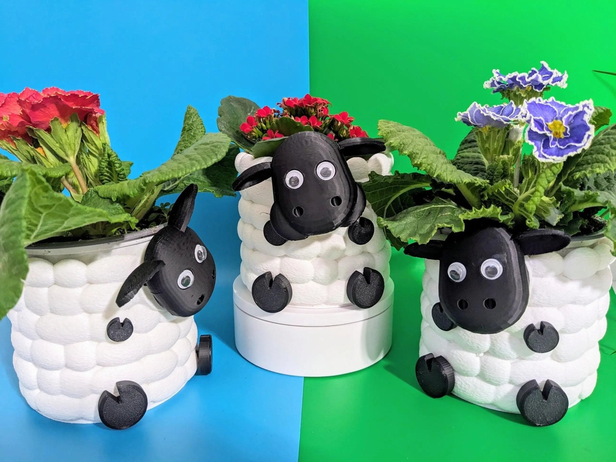 Chaddyverse Sheep Succulent Planter – 3D Printed Animal Plant Pot