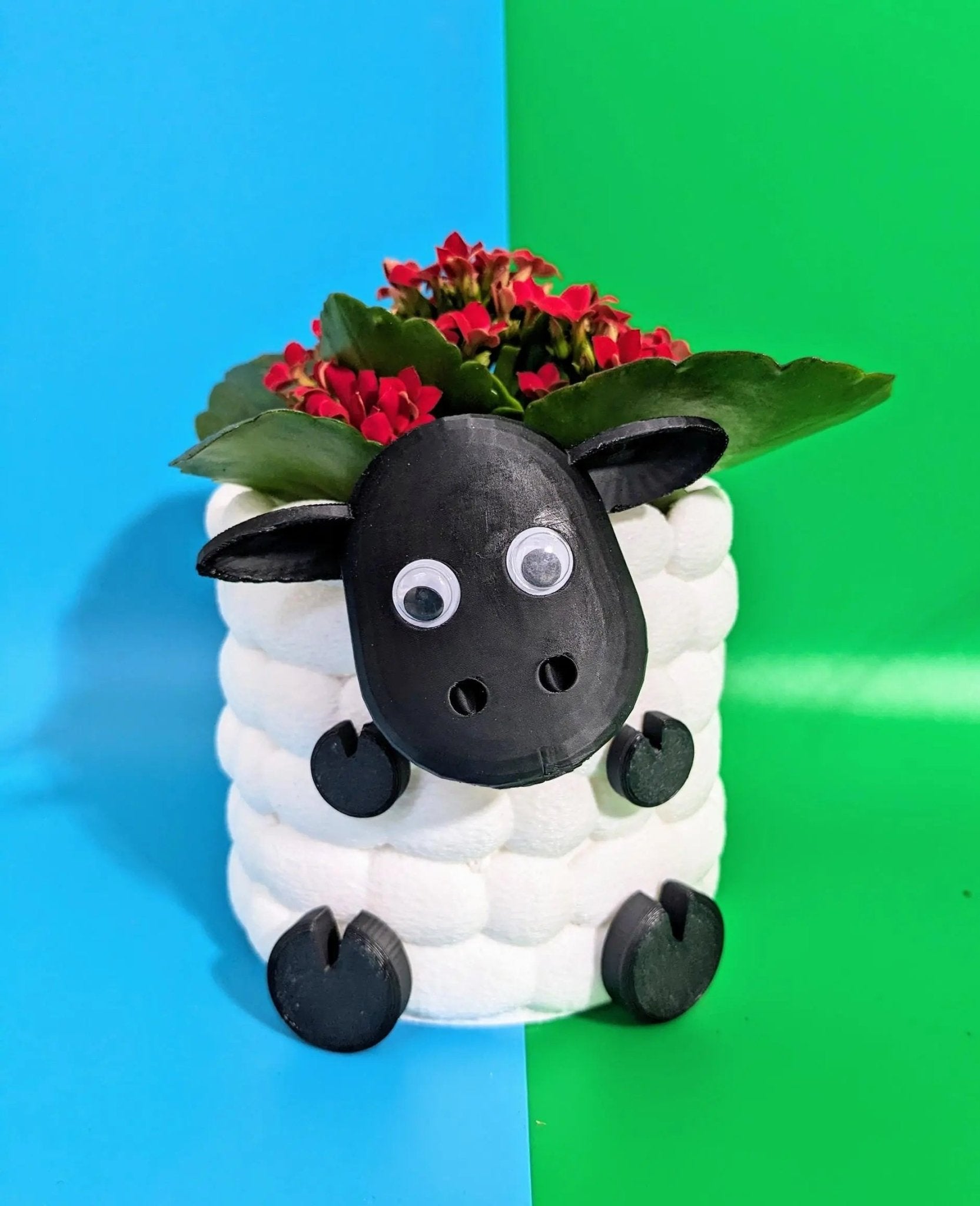 Chaddyverse Sheep Succulent Planter – 3D Printed Animal Plant Pot