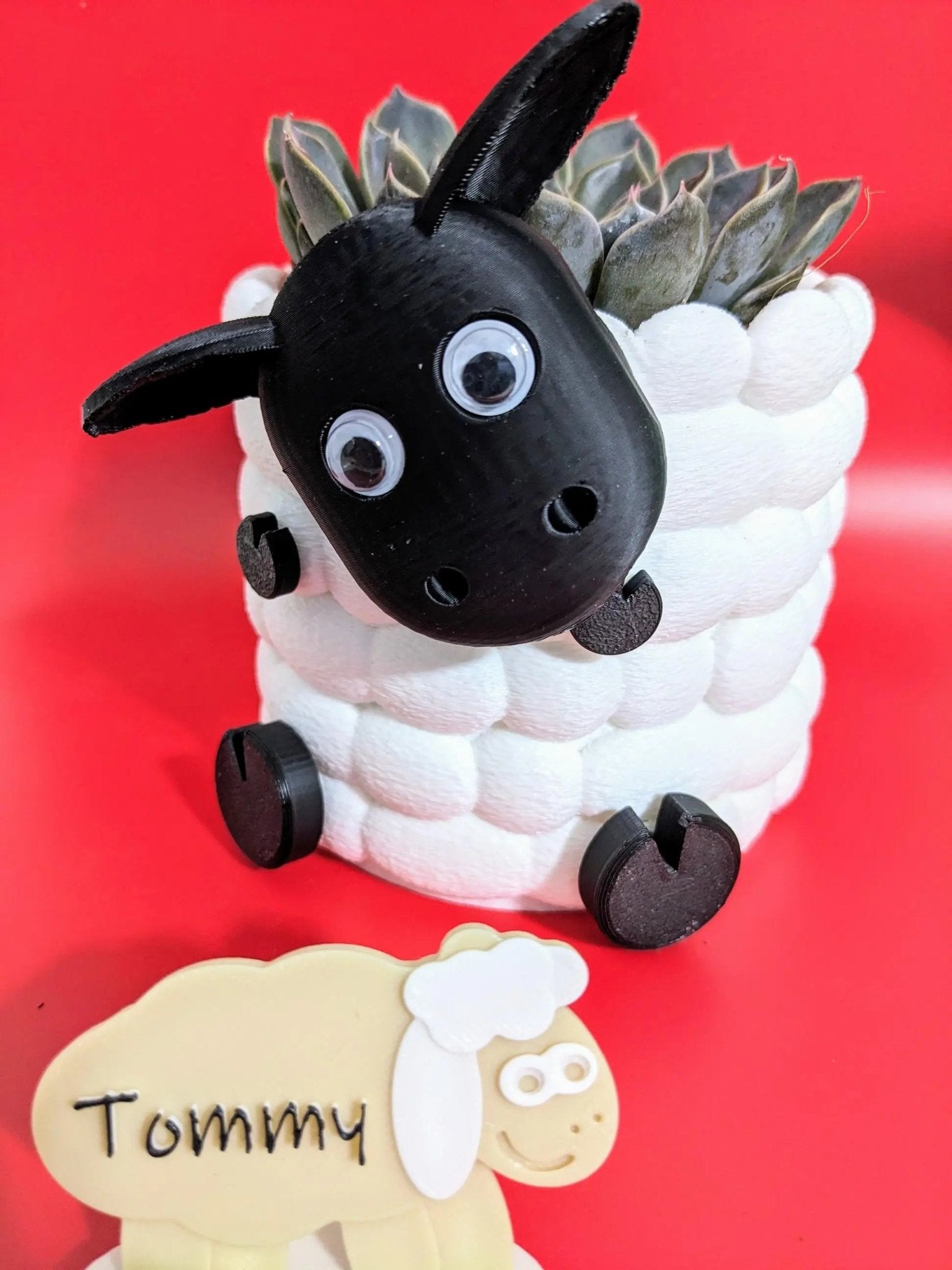 Chaddyverse Sheep Succulent Planter – 3D Printed Animal Plant Pot