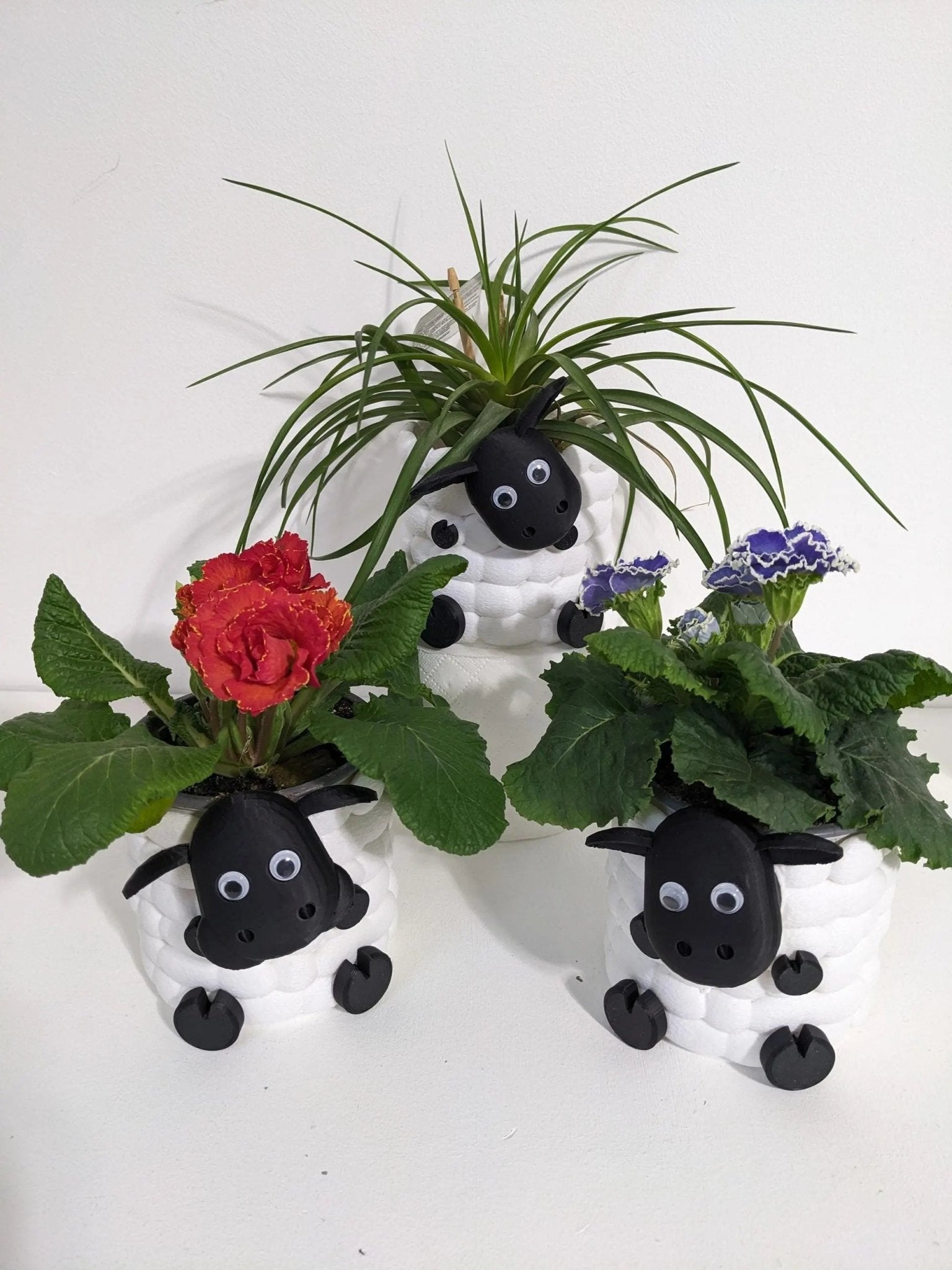 Chaddyverse Sheep Succulent Planter – 3D Printed Animal Plant Pot