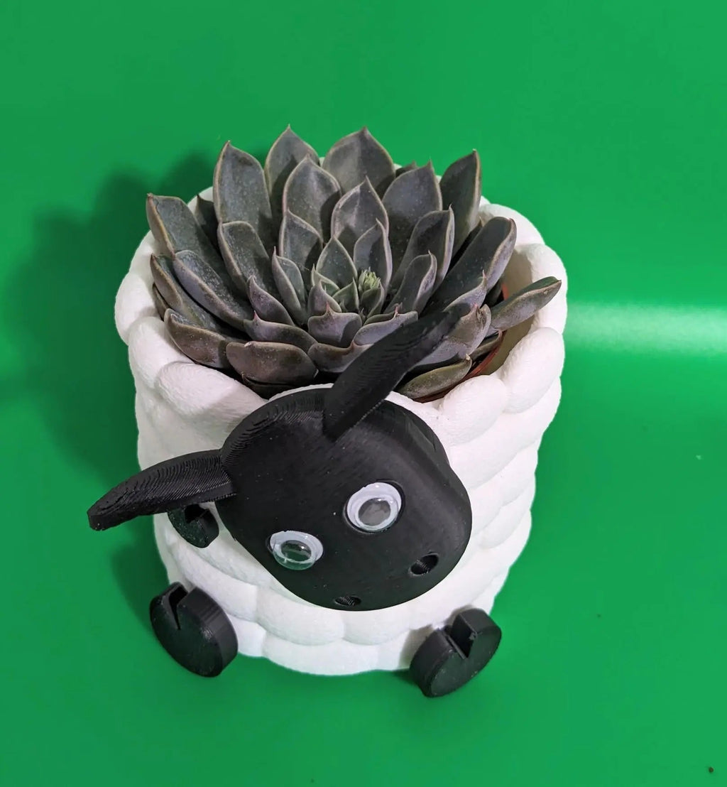 Chaddyverse Sheep Succulent Planter – 3D Printed Animal Plant Pot