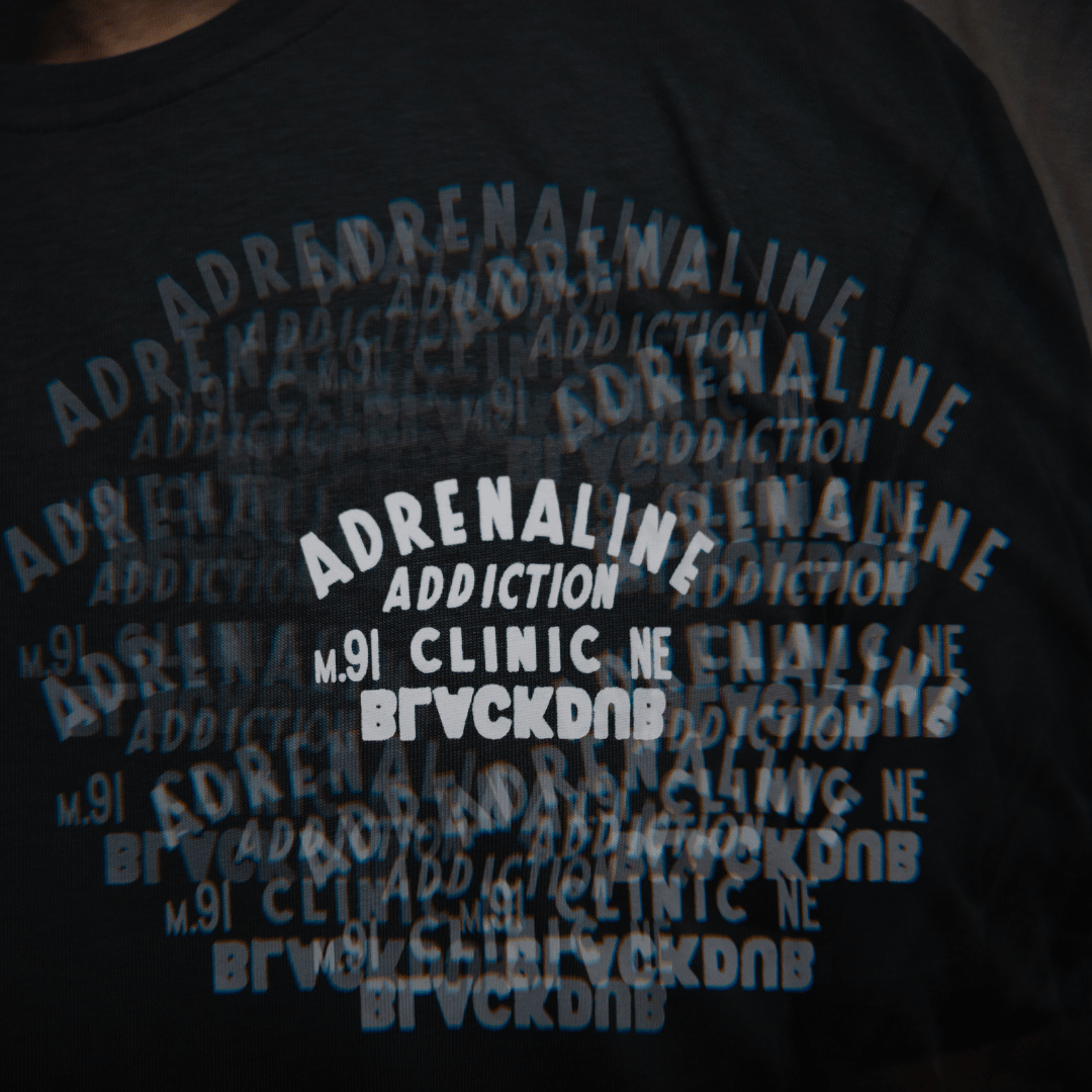 Uggly and Co Adrenaline Addiction Grey Cotton Motorcycle Graphic Tee