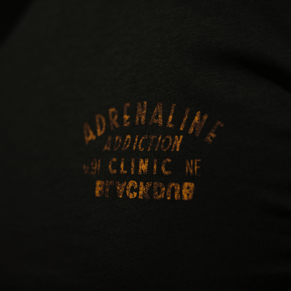 Uggly and Co Adrenaline Addiction Green Graphic Motorcycle Tee