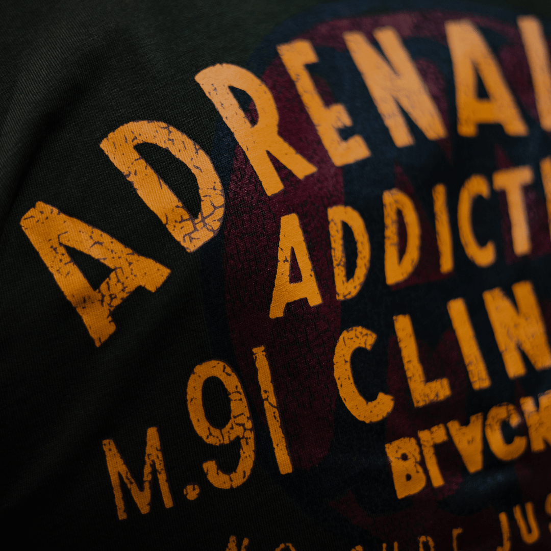 Uggly and Co Adrenaline Addiction Green Graphic Motorcycle Tee