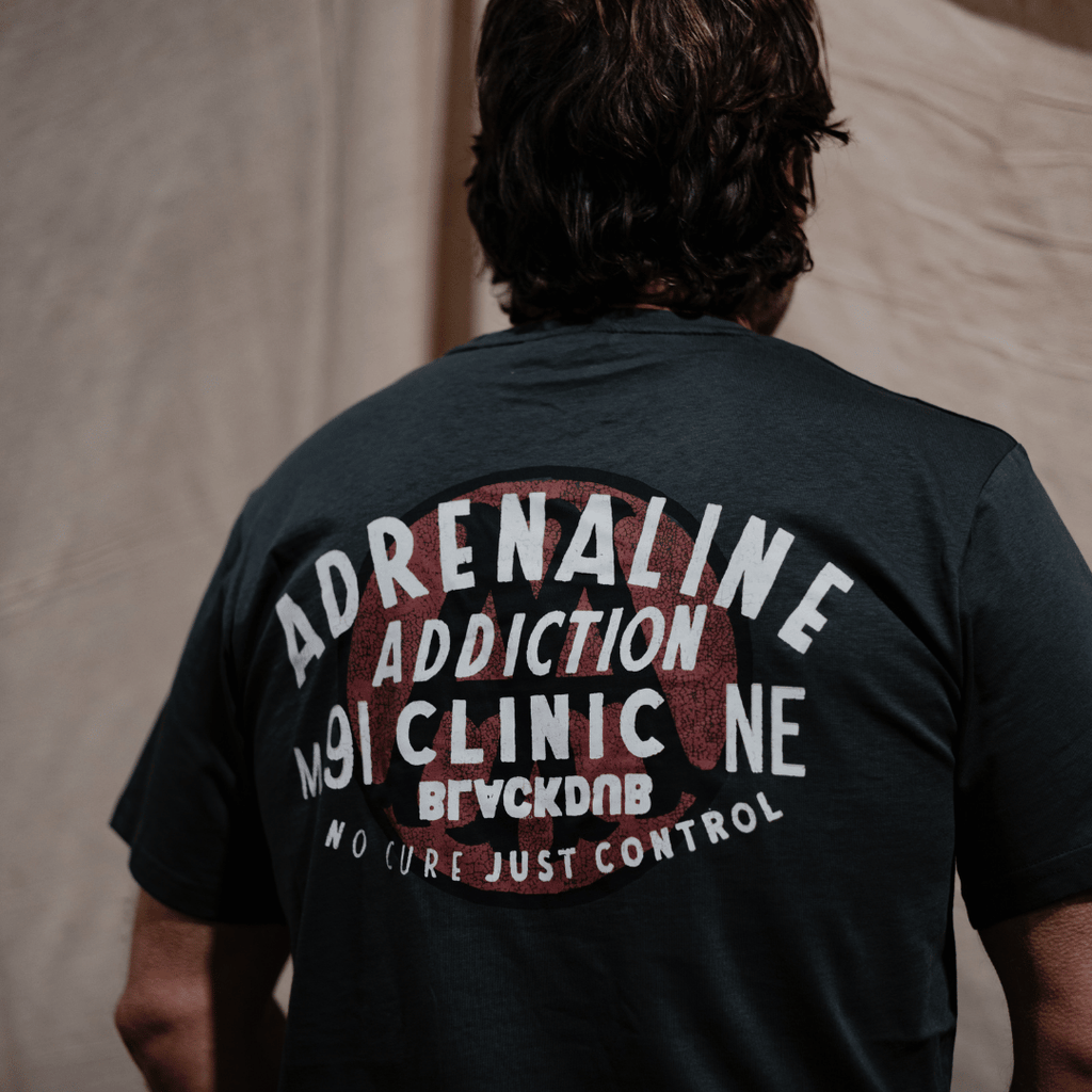 Uggly and Co Adrenaline Addiction Grey Cotton Motorcycle Graphic Tee