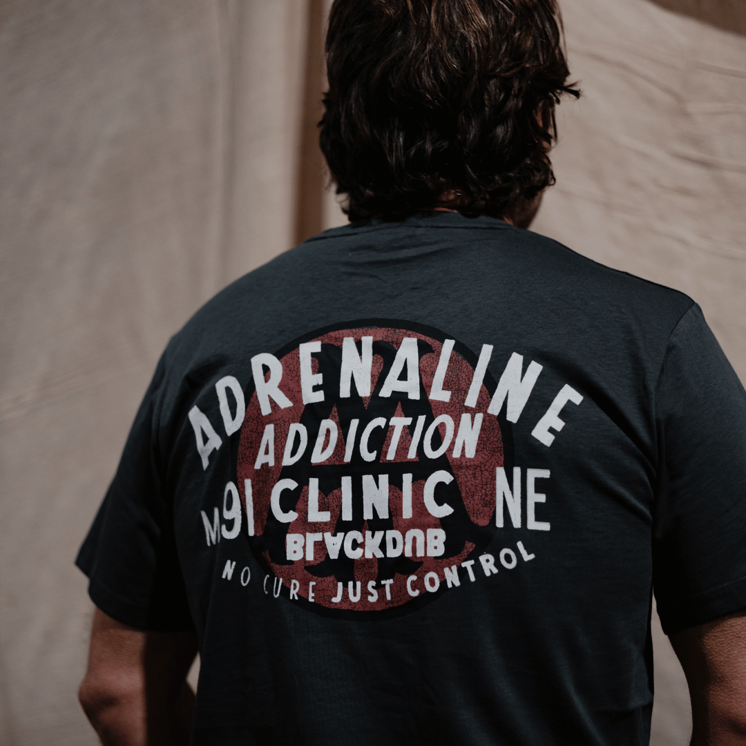 Uggly and Co Adrenaline Addiction Grey Cotton Motorcycle Graphic Tee