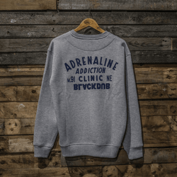Uggly and Co Adrenaline Addiction Grey Cotton Motorcycle Jumper