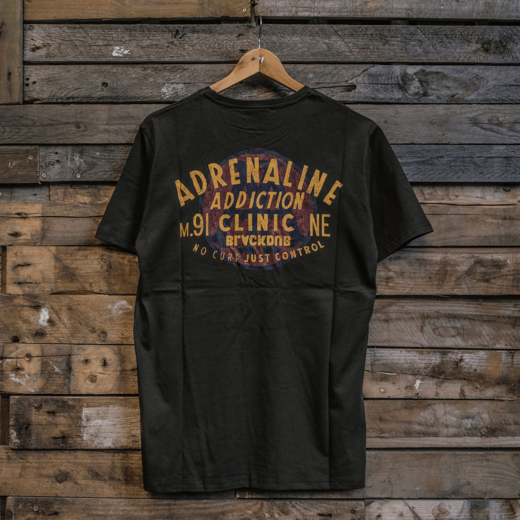 Uggly and Co Adrenaline Addiction Green Graphic Motorcycle Tee