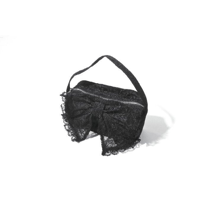 Dark In Love Victoria Mini Handbag – Black Lace & Satin Goth Bag