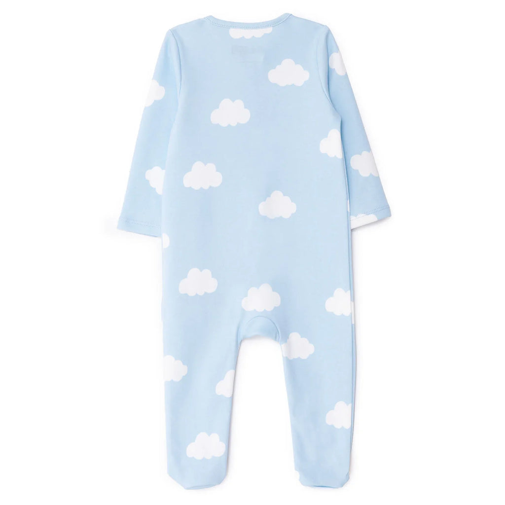 HelloBaby Newborn Footed Jumpsuit - Light Blue