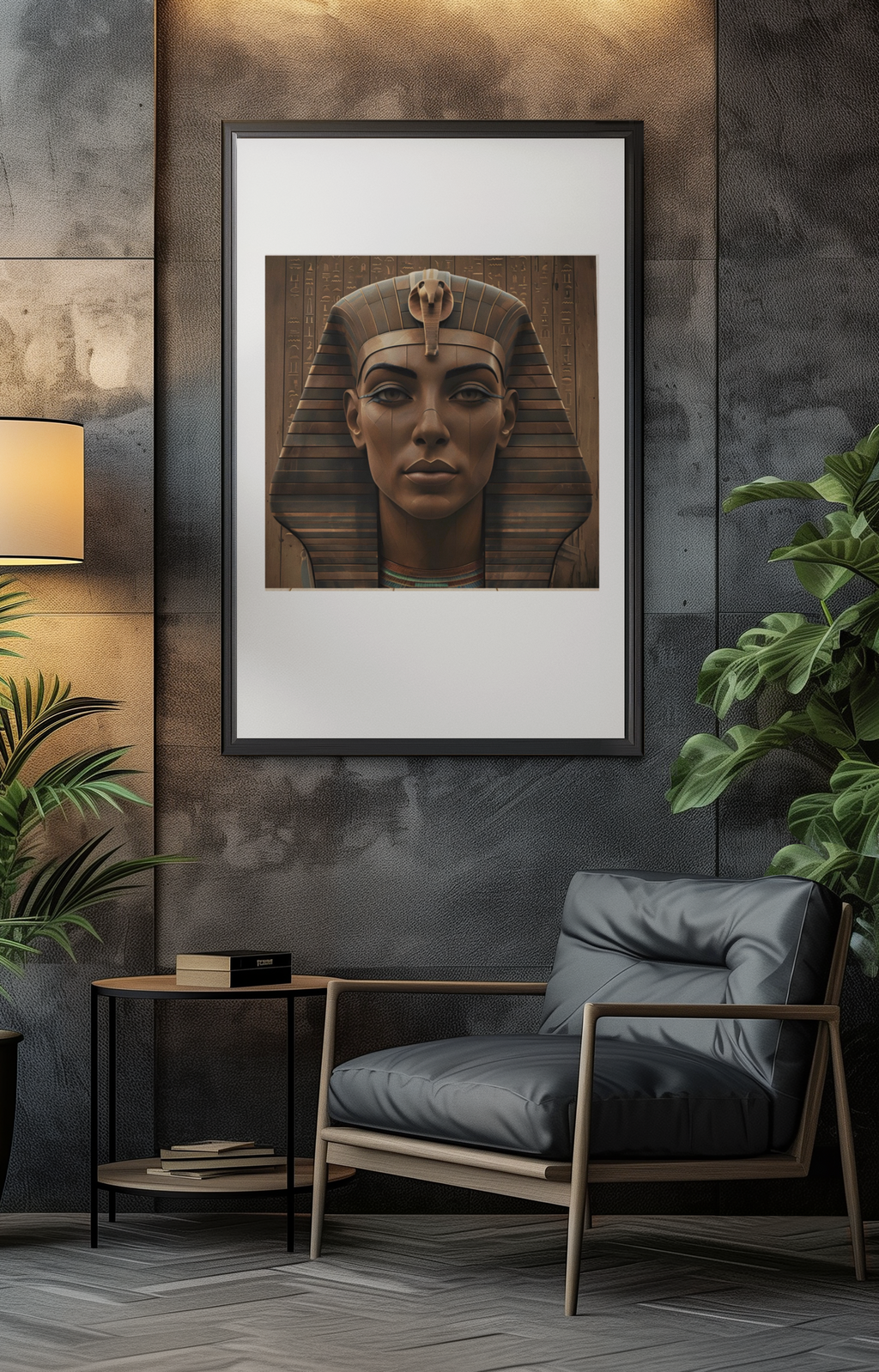 Ancient Egyptian Pharaoh Digital Artwork – Modern Wall Art Print