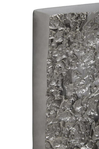 Orsina Akola Rectangular Wall Mirror | Textured Silver Frame