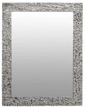 Orsina Akola Rectangular Wall Mirror | Textured Silver Frame