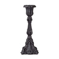 Alchemy Gothic Baroque Candle Holder – Matt Black Resin Candlestick