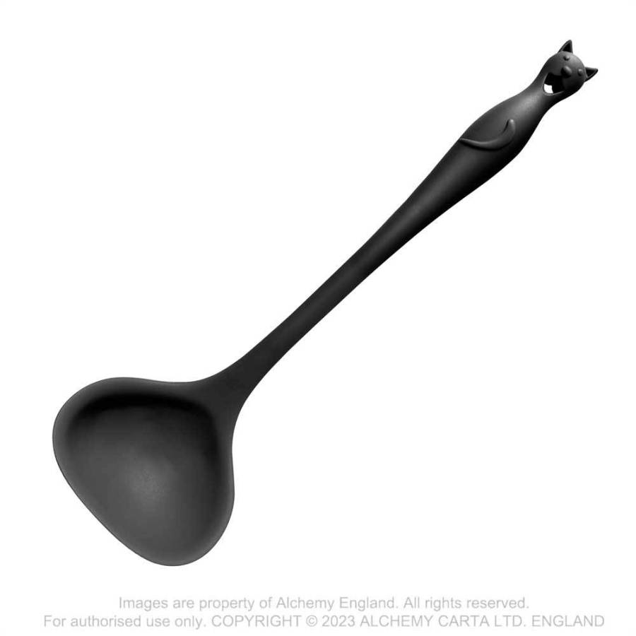 Alchemy Gothic Black Cat Silicone Ladle – Heat Resistant Kitchen Utensil