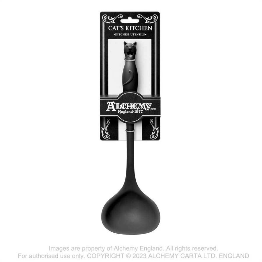 Alchemy Gothic Black Cat Silicone Ladle – Heat Resistant Kitchen Utensil