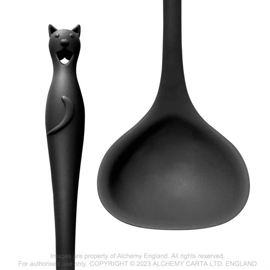 Alchemy Gothic Black Cat Silicone Ladle – Heat Resistant Kitchen Utensil