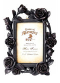 Alchemy Gothic Rose & Vine Photo Frame | Black Resin 4x6 Picture Frame