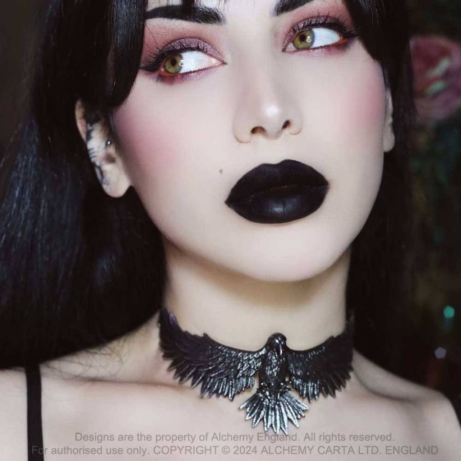 Alchemy Gothic Curse of Coronis Raven Pendant | Fine English Pewter