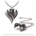 Alchemy Gothic Darken Heart Bat Locket Pendant - Fine English Pewter