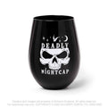 Alchemy Gothic Deadly Nightcap Skull Stemless Glass - Black 540ml