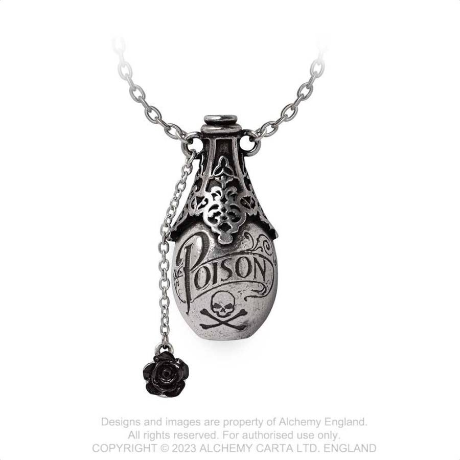 Alchemy Gothic Lucrezia's Fix Pewter Poison Pendant Necklace
