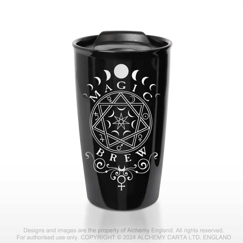 Alchemy Gothic Magic Brew Ceramic Travel Mug | Double Wall Insulated