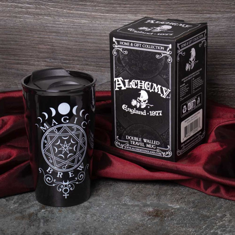 Alchemy Gothic Magic Brew Ceramic Travel Mug | Double Wall Insulated
