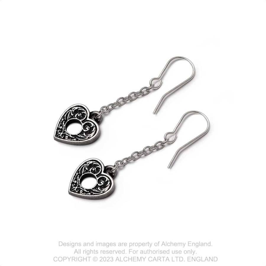 Alchemy Gothic Planchette Drop Earrings - Fine English Pewter Jewelry