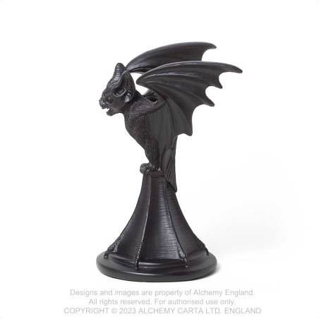Alchemy Gothic Vespertilio Bat Candlestick Holder | Polyresin Decor