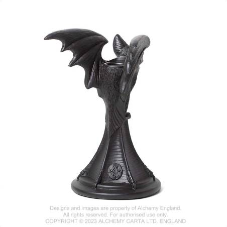 Alchemy Gothic Vespertilio Bat Candlestick Holder | Polyresin Decor