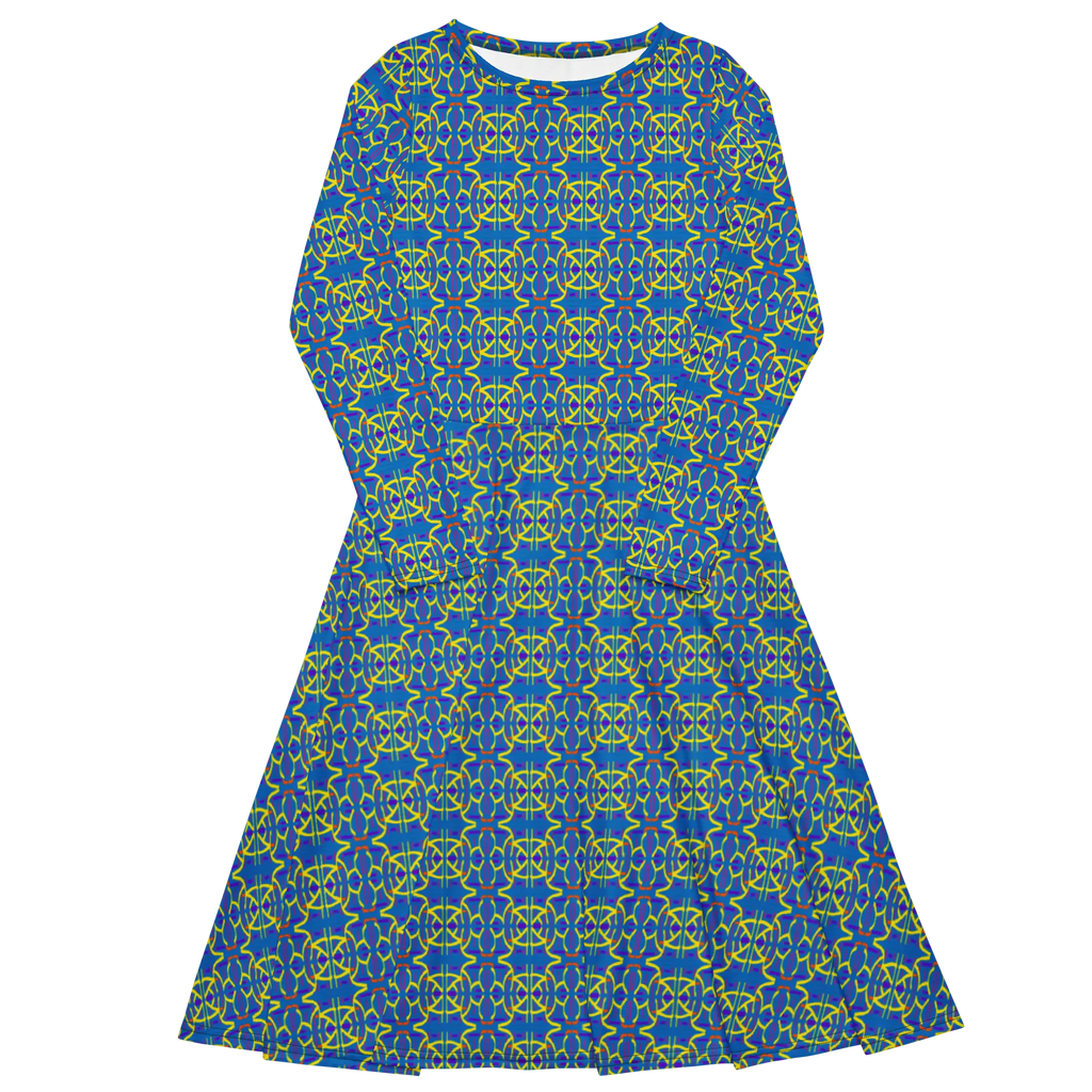 Direct long sleeve midi dress