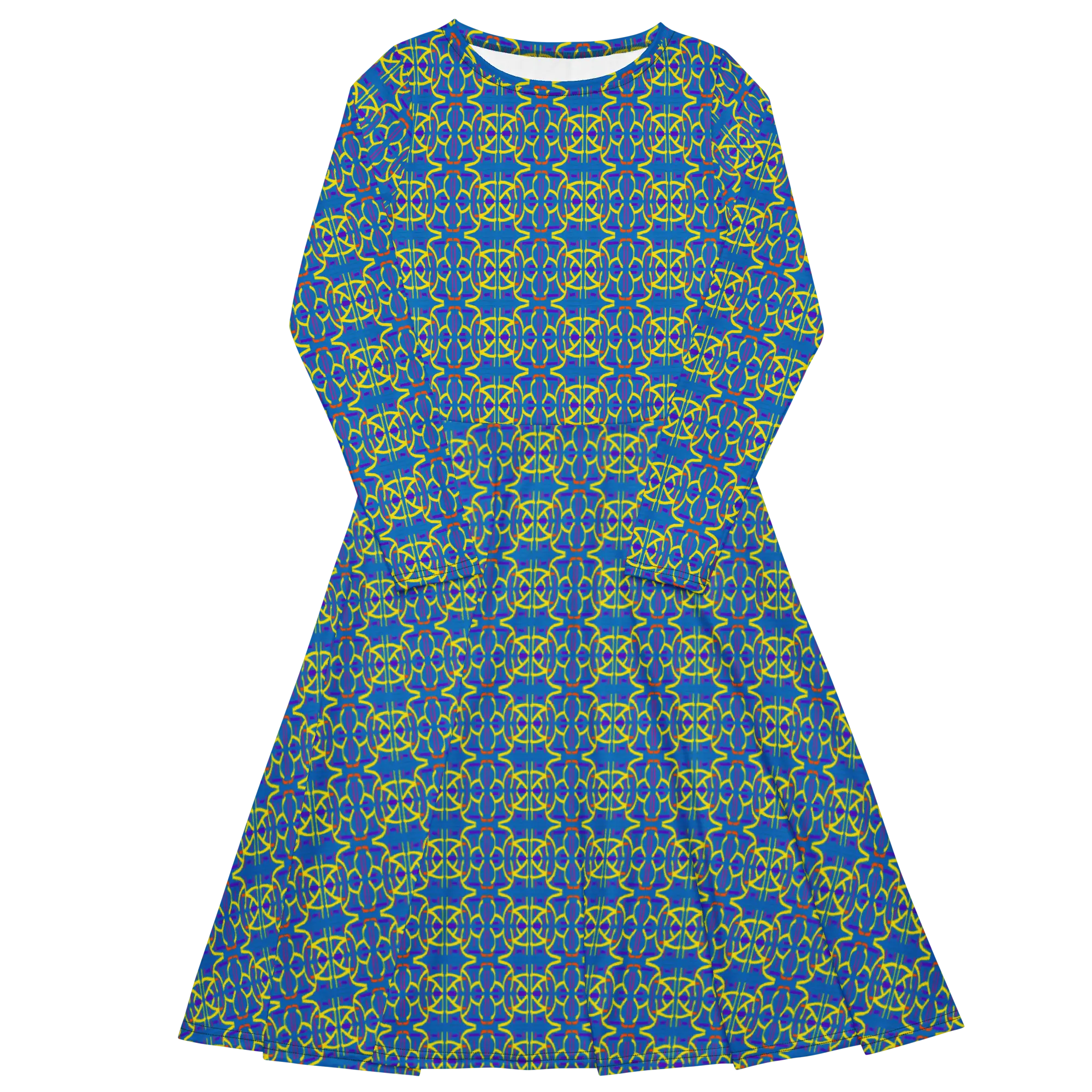 Direct long sleeve midi dress