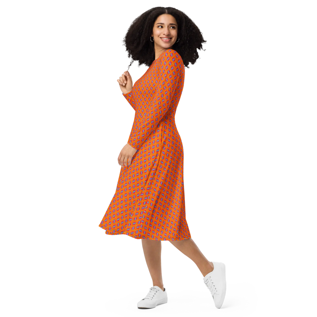 Hour Glass long sleeve midi dress