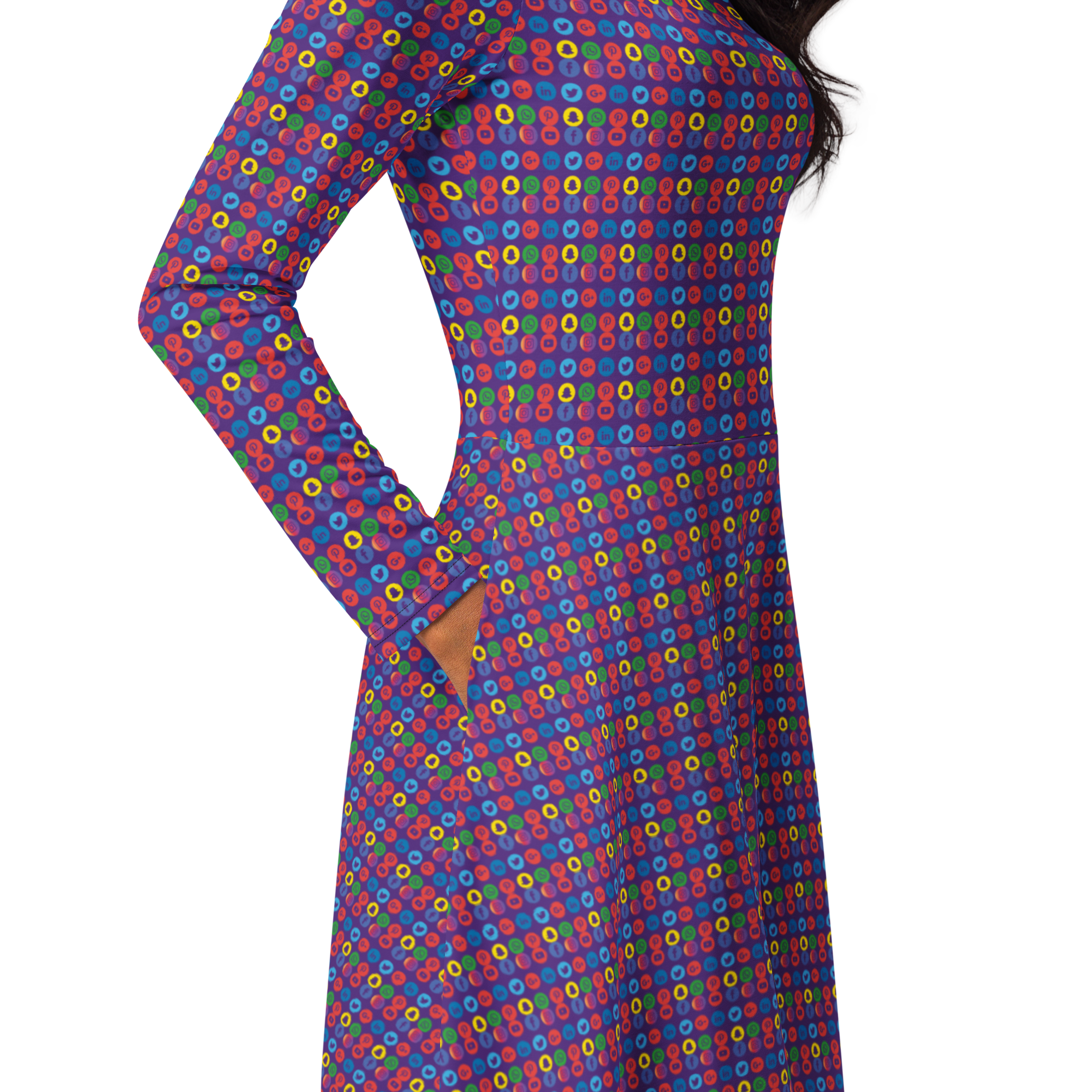 Creator long sleeve midi dress