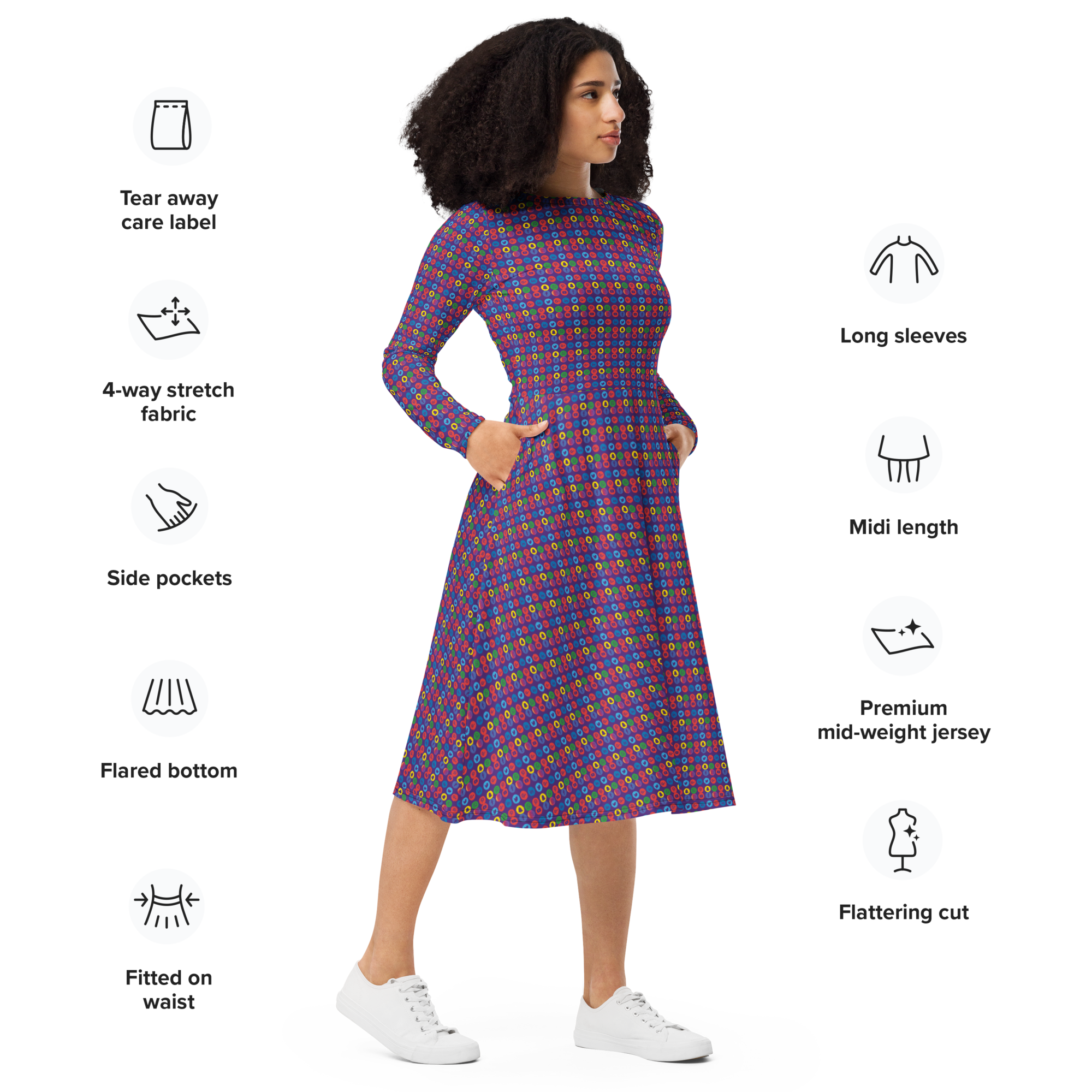 Creator long sleeve midi dress
