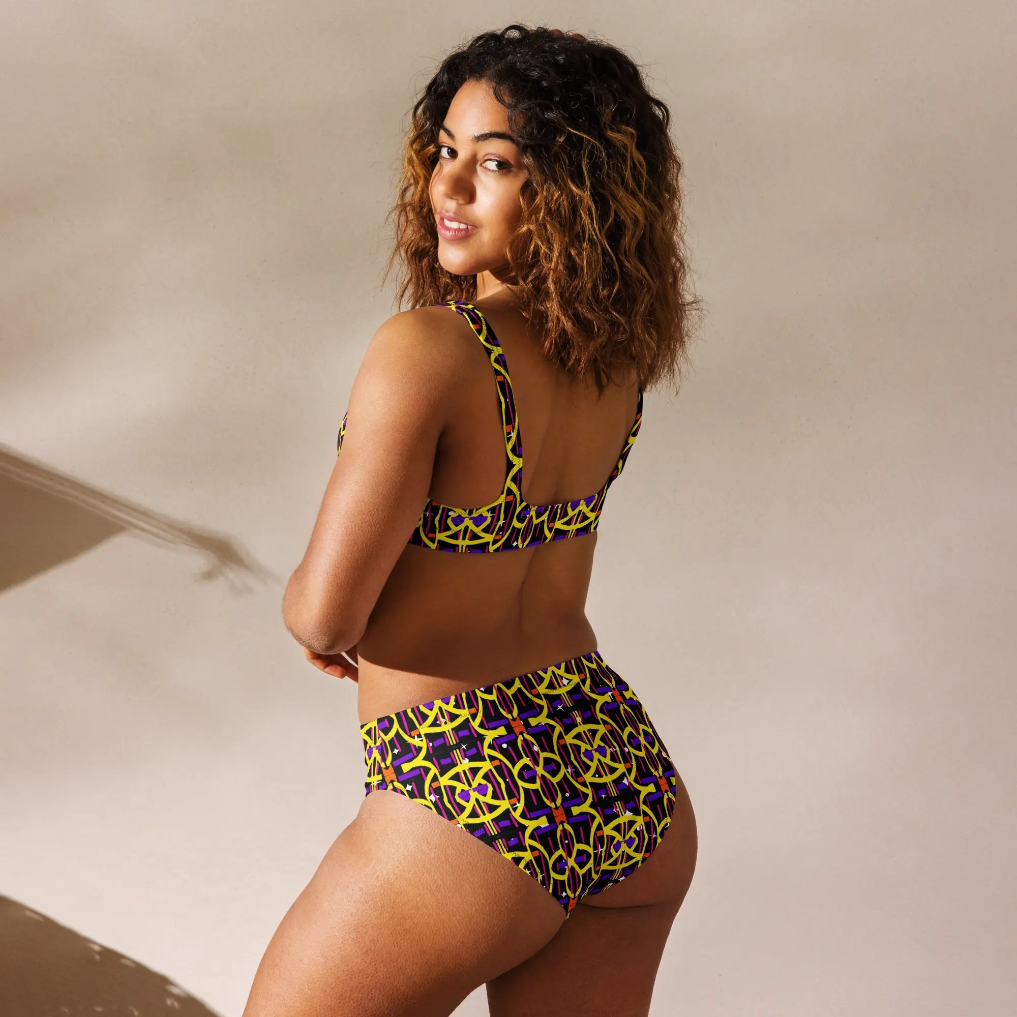 Direct Recycled high-waisted bikini