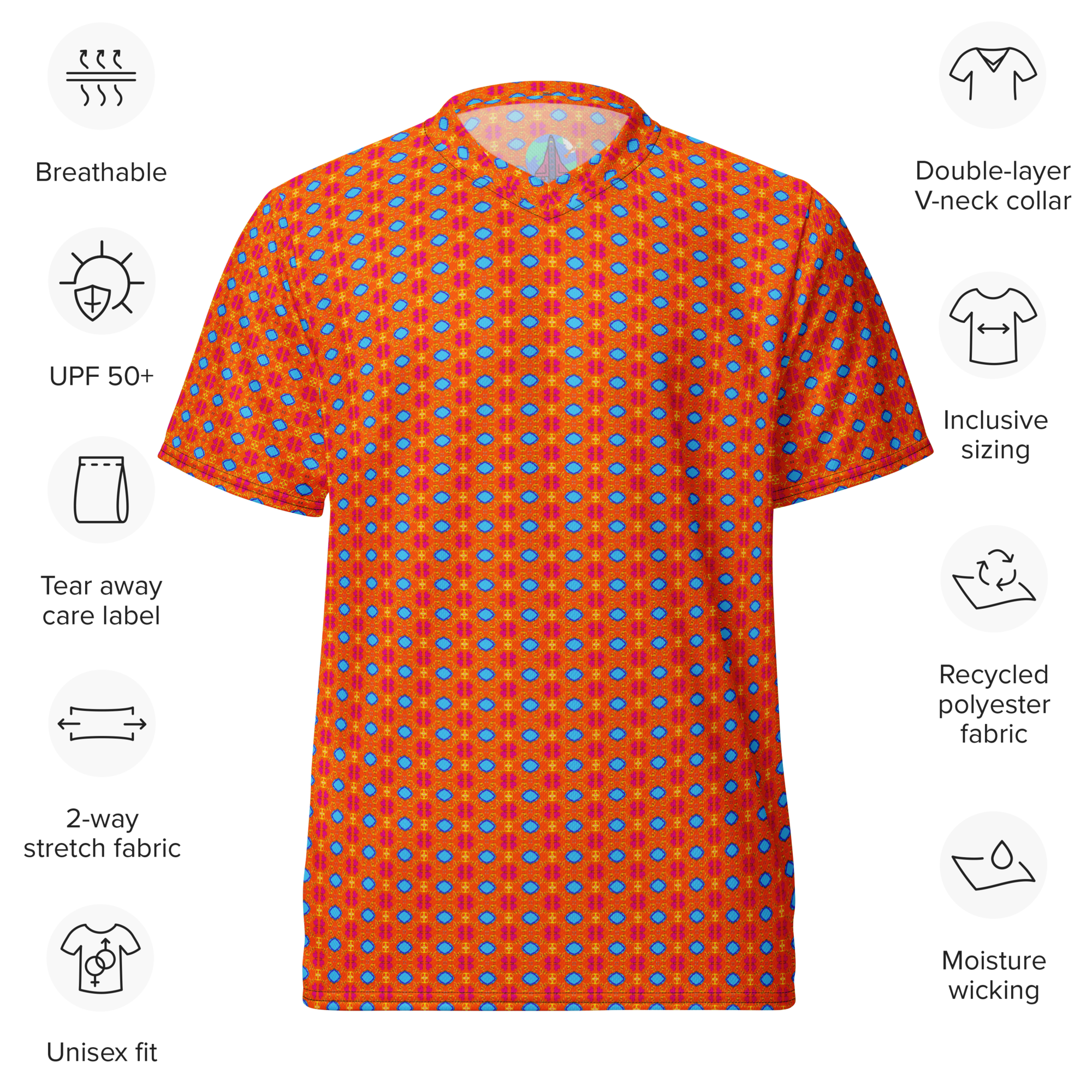 Te Amo Recycled unisex sports jersey