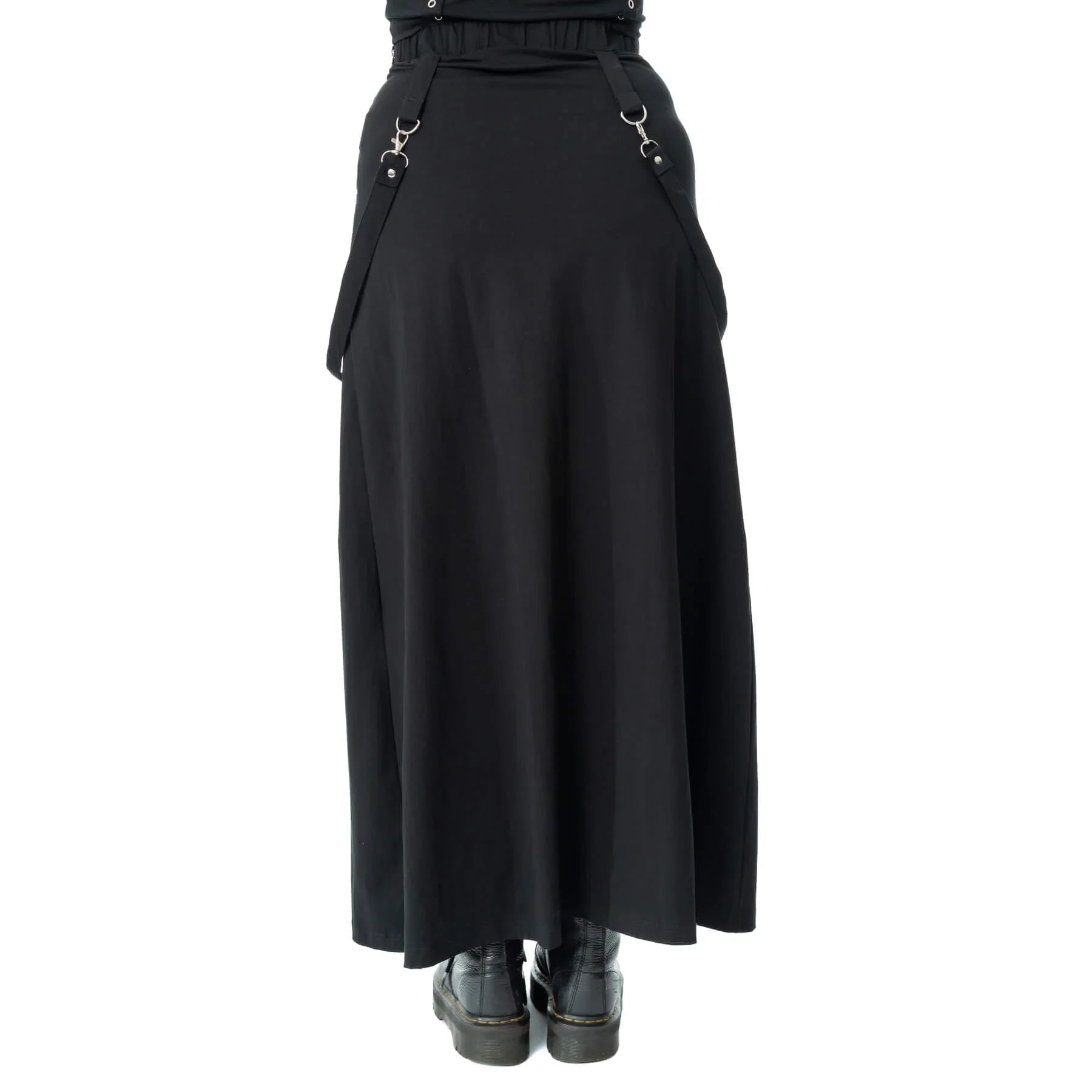 Poizen Industries Amaranth Maxi Skirt | Black Cotton Gothic Skirt