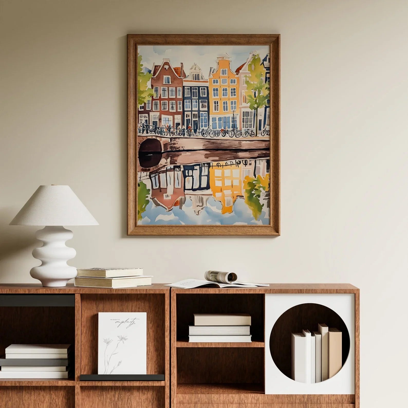 Amsterdam Flower Market Canvas Poster – Netherlands City Wall Art