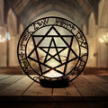 Alchemy Gothic Angels & Demons Tealight Holder | Black Iron & Glass